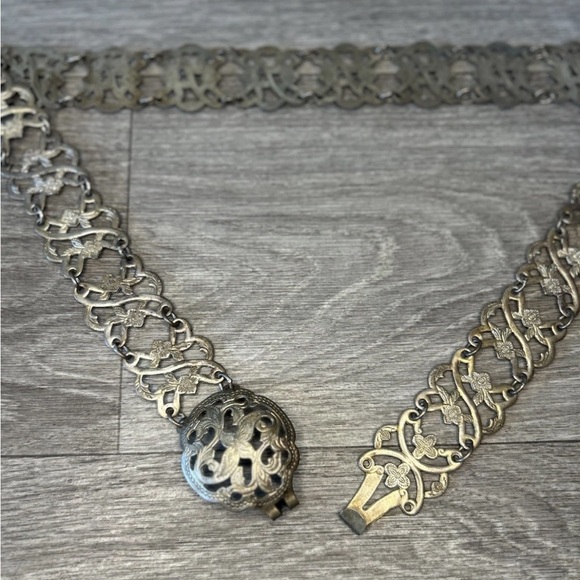 Antique Chinese Export Silver Filigree Belt Chop Marked 37.5” main image 14